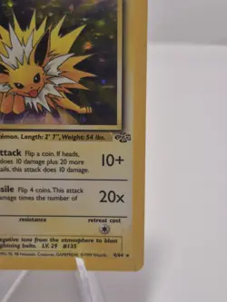 Pokemon TCG Jolteon Jungle Holo Rare Card 4/64 Vintage, Moderately Played - Image 4