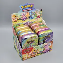 Pokemon Mini Tins Empty Prismatic Evolutions + Pokemon 151 + Display Box, Coins - Image 2