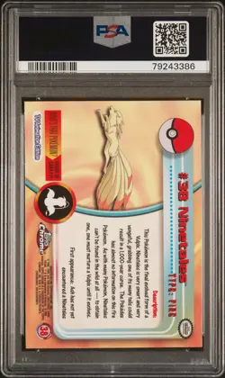 2000 Pokemon TCG Ninetales Topps Chrome Pokemon T.V. #38 PSA 10 - Image 2