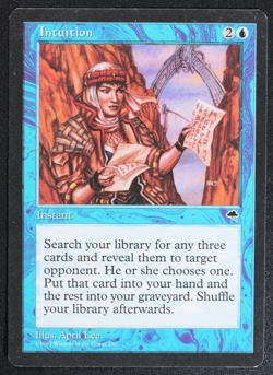 Intuition Magic Card Tempest Reserved List MTG - Image 1