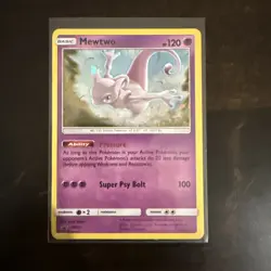 Pokemon TCG Mewtwo SM77 Black Star Promos Holo Card 2017 NM/LP Condition - Image 1