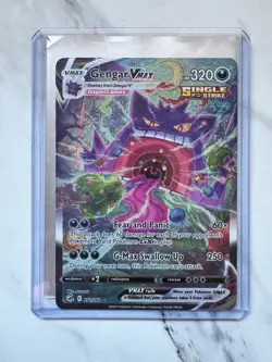 Gengar VMAX Alt Art Fusion 271/264 Strike Holo LP Swsh08: Pokemon Card - Image 2