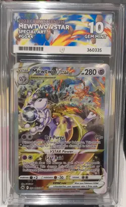 Pokemon Mewtwo VSTAR TCG Card Crown Zenith GG44/GG70 ACE 10 - Image 1