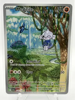 Meditite Illustration Rare 153/142 Sv07: Stellar Crown Pokemon Card NM - Image 2