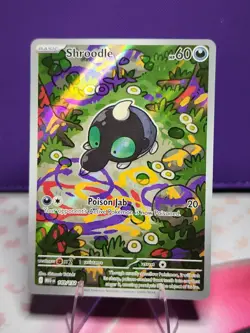 Pokemon TCG Mega Evolution Shroodle Full Art Illustration Rare Card 149/132 - Image 1