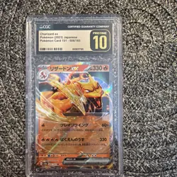 Charizard ex 006/165 CGC Pristine 10 - Japanese Pokemon 151 Holo Rare Card 2023 - Image 1