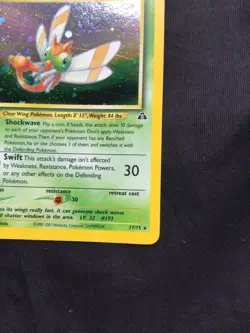 Pokemon Cards: Neo Discovery Rare Holo: Yanma 17/75 - Image 5