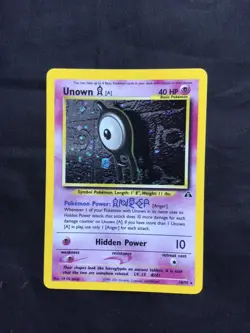 Pokemon Cards: Neo Discovery Rare Holo: Unown A 14/75 - Image 1