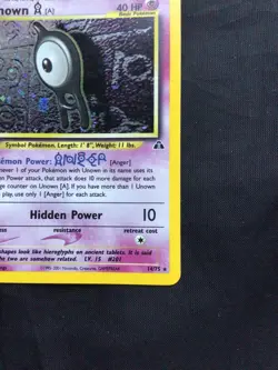 Pokemon Cards: Neo Discovery Rare Holo: Unown A 14/75 - Image 5