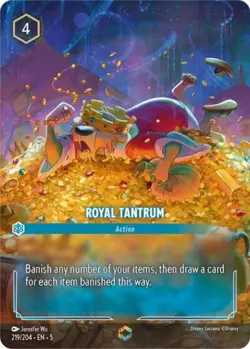 Lorcana Royal Tantrum (Enchanted) NM Holofoil Shimmering Skies - Image 1