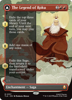 The Legend of Roku (BORDERLESS) #357 NM Avatar The Last Airbender TLA Magic MTG - Image 1