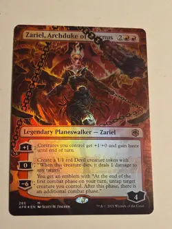 Zariel, Archduke of Avernus (Borderless) FOIL X1 AFR MTG 285 M Forgotten Realms - Image 1