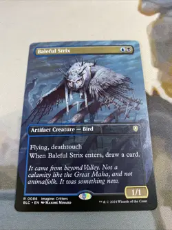 Baleful Strix (Borderless) - Commander: Bloomburrow (BLC) NM - Image 2