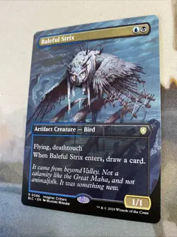 Baleful Strix (Borderless) - Commander: Bloomburrow (BLC) NM - Image 3