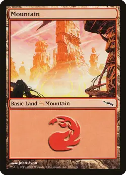 10x Mountain Basic Land (random art versions) - LP - Mirrodin - SPARROW MAGIC - Image 1
