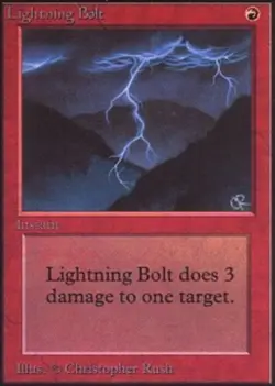 1 x Lightning Bolt - Alpha - Moderate Play - MTG - Image 1