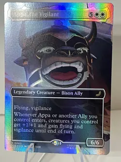 1x - Appa, the Vigilant - FOIL BORDERLESS #62 - Avatar: Eternal - NM MTG - Image 2