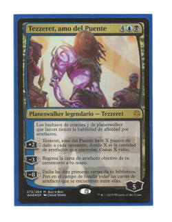 TEZZERET, MASTER OF THE BRIDGE FOIL Magic WAR of the Spark NM MTG Espanol Promo - Image 1