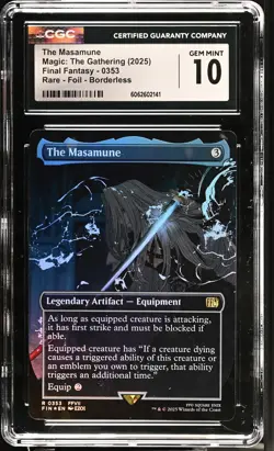 THE MASAMUNE Final Fantasy Borderless Foil Rare CGC 10 MTG [Nostalgium] - Image 1