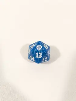 MTG d20 Spindown 20-sided Life Counter die dice Dominaria United Blue - Image 1