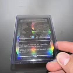 MTG SWORDS TO PLOWSHARES Brdless/Ext Art FOIL SLP Magic Con-Amsterdam EXCLUSIVE - Image 1