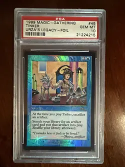 PSA 10 Mtg Urza’s Legacy Foil Tinker - Image 1