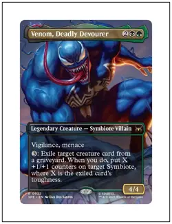 1x Venom, Deadly Devourer, Borderless Art, Magic the Gathering MTG NM - Image 1