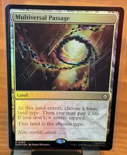 2025 Magic The Gathering Marvel EN Foil Marvel R 0180 Multiversal Passage Land - Image 1