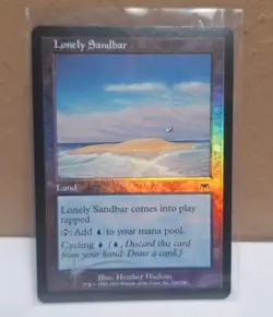 Onslaught MTG FOIL Lonely Sandbar - Vintage Magic The Gathering - LP Condition - Image 1