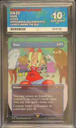 Ace 10 MTG Daze #1934 Rare Secret Lair Drop Series SpongeBob - Image 1