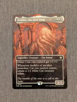 Arahbo, the First Fang (Borderless) [Foundations] Near Mint - Image 1