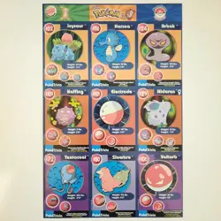 POKEMON 1st Movie 1999 Full Uncut Sheet SET #14 Master Trainer x Burger King CCG - Image 1