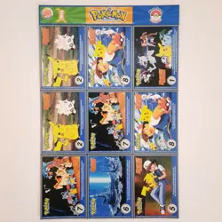 POKEMON 1st Movie 1999 Full Uncut Sheet SET #14 Master Trainer x Burger King CCG - Image 5