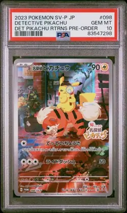 Pokemon PSA 10 Detective Pikachu #098/SV-P Det Pikachu Returns 2023 Japanese - Image 2