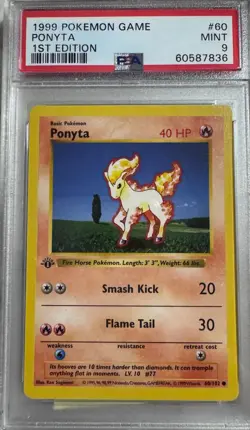 1999 Pokemon Game Ponyta 1st Edition - Image 1