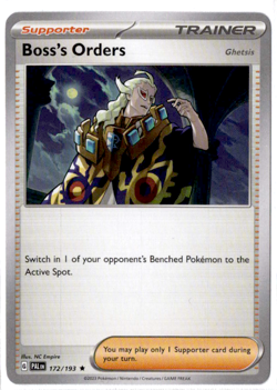 Boss's Orders (Non-Holo) - 172/193 - Pokemon Paldea Evolved - Image 1