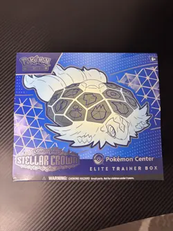 Pokemon Center Stellar Crown Elite Trainer Box ETB New and Sealed (small tear) - Image 1
