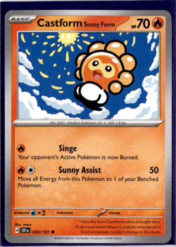 Castform Sunny Form - 020/191 - Pokemon Surging Sparks - Image 1