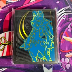 Pokemon ETB Sleeves - Mega Evolution Lucario Sealed New 65 Sleeves - Image 1