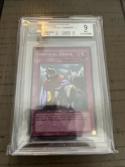 2002 YU-GI-OH! PSV IMPERIAL ORDER PHARAOH’S SERVANT - 1ST ED. PSA 9 Beckett 9 - Image 1
