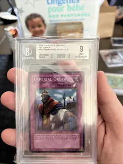 2002 YU-GI-OH! PSV IMPERIAL ORDER PHARAOH’S SERVANT - 1ST ED. PSA 9 Beckett 9 - Image 2