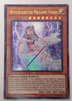 Yugioh Witchcrafter Madame Verre DUOV-EN073 Ultra Rare 1st Edition Near Mint - Image 1