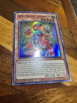 Armed Dragon Thunder LV5 BLVO-EN003 1st Edition Super Rare LP + BONUS - Image 1