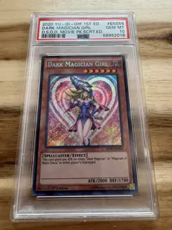 PSA 10 Dark Magician Girl MVP1-ENS56 Yugioh Card 2020 Secret Rare DSOD Movie - Image 1