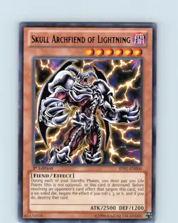 Yu-Gi-Oh TCG Skull Archfiend Of Lightning BP01-EN006 1st Edition Rare Card NM - Image 1