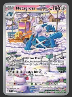 Pokemon TCG Metagross 178/162 Temporal Forces Holo Card Illustration - Image 1