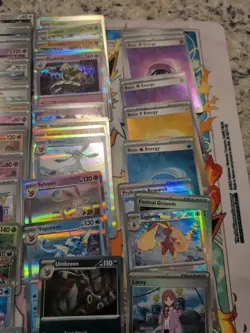 Lot Of 294 Pokemon Cards from Prismatic Evolution, Holo, Reverse Holos, Bulk - Image 2