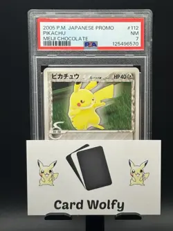 PSA 7 Pikachu 112/PCG-P Meiji Chocolate Promo Japanese Pokemon Card US Seller - Image 4