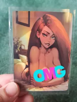 KIM POSSIBLE RAINBOW FROSTED FOIL WAIFU ANIME CARD - Image 1