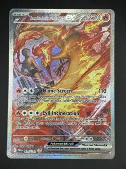 Pokemon TCG Team Rockets Moltres EX Destined Rivals Card 229/182 SIR - Image 1